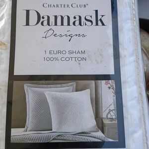 Charter Club White Damask Designs Euro Sham - Quilted Cotton I Have Two I'm Goin